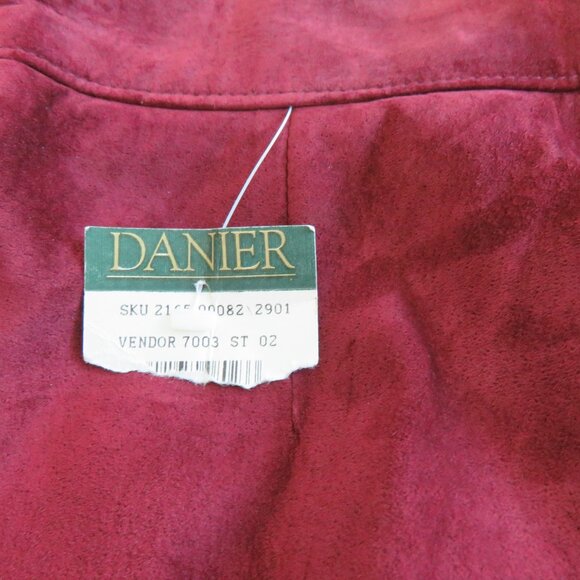VINTAGE DANIER Deadstock Maroon Leather Suede High Waisted Shorts - Size 4 NWT - Picture 15 of 15
